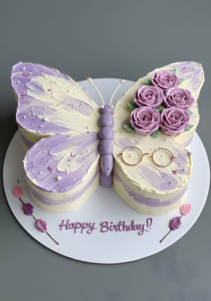 Homemade Butterfly Birthday Cake